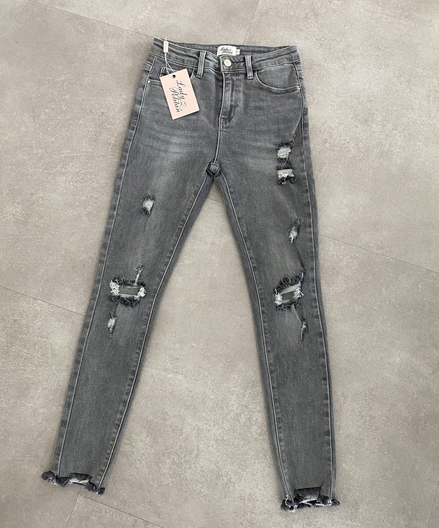 Skinny Jeans Blake Grau  Ladypolitan - Fashion Onlineshop für Damen   