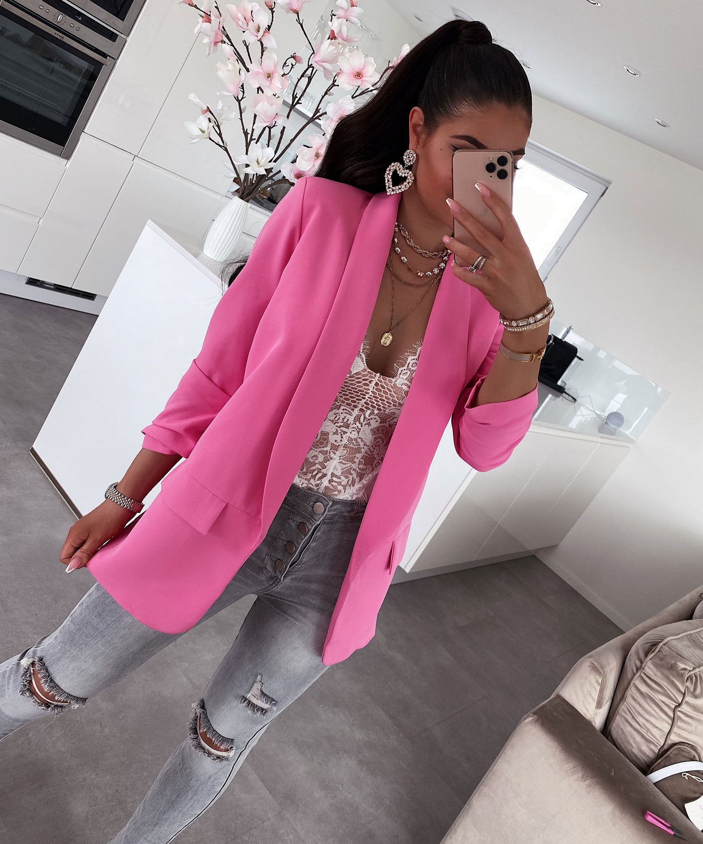 Blazer Mykonos Pink  Ladypolitan - Fashion Onlineshop für Damen   