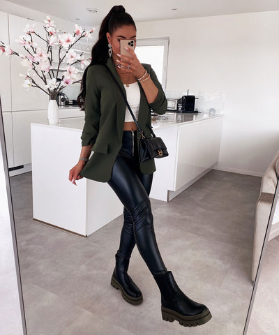 Blazer Mykonos Khaki  Ladypolitan - Fashion Onlineshop für Damen   