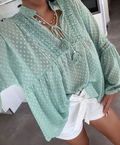 Bluse Paula Mint  Ladypolitan ♡   