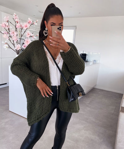 Cardigan Aina Khaki  Ladypolitan ♡   