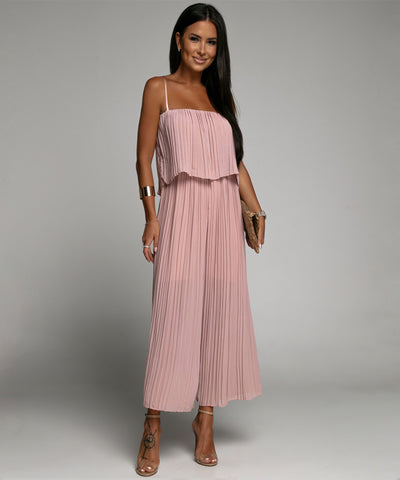 Eleganter Plissee Einteiler Rosa  Ladypolitan - Fashion Onlineshop für Damen   