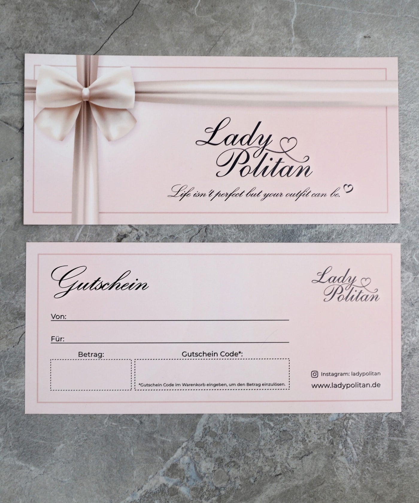 Gutschein Post 25€ - 500€  Ladypolitan - Fashion Onlineshop für Damen   