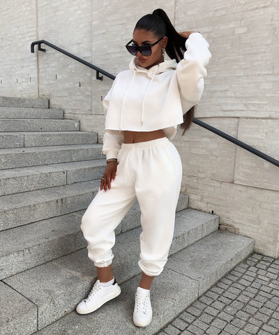 Jogger Set Lexi Weiß  Ladypolitan - Fashion Onlineshop für Damen   