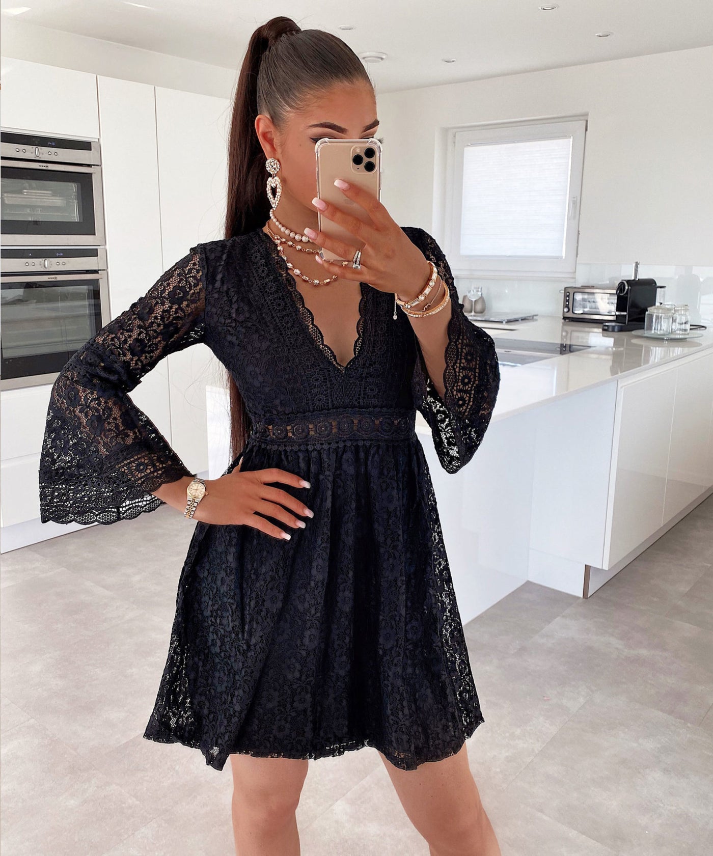Kleid Caroline Schwarz  Ladypolitan - Fashion Onlineshop für Damen   