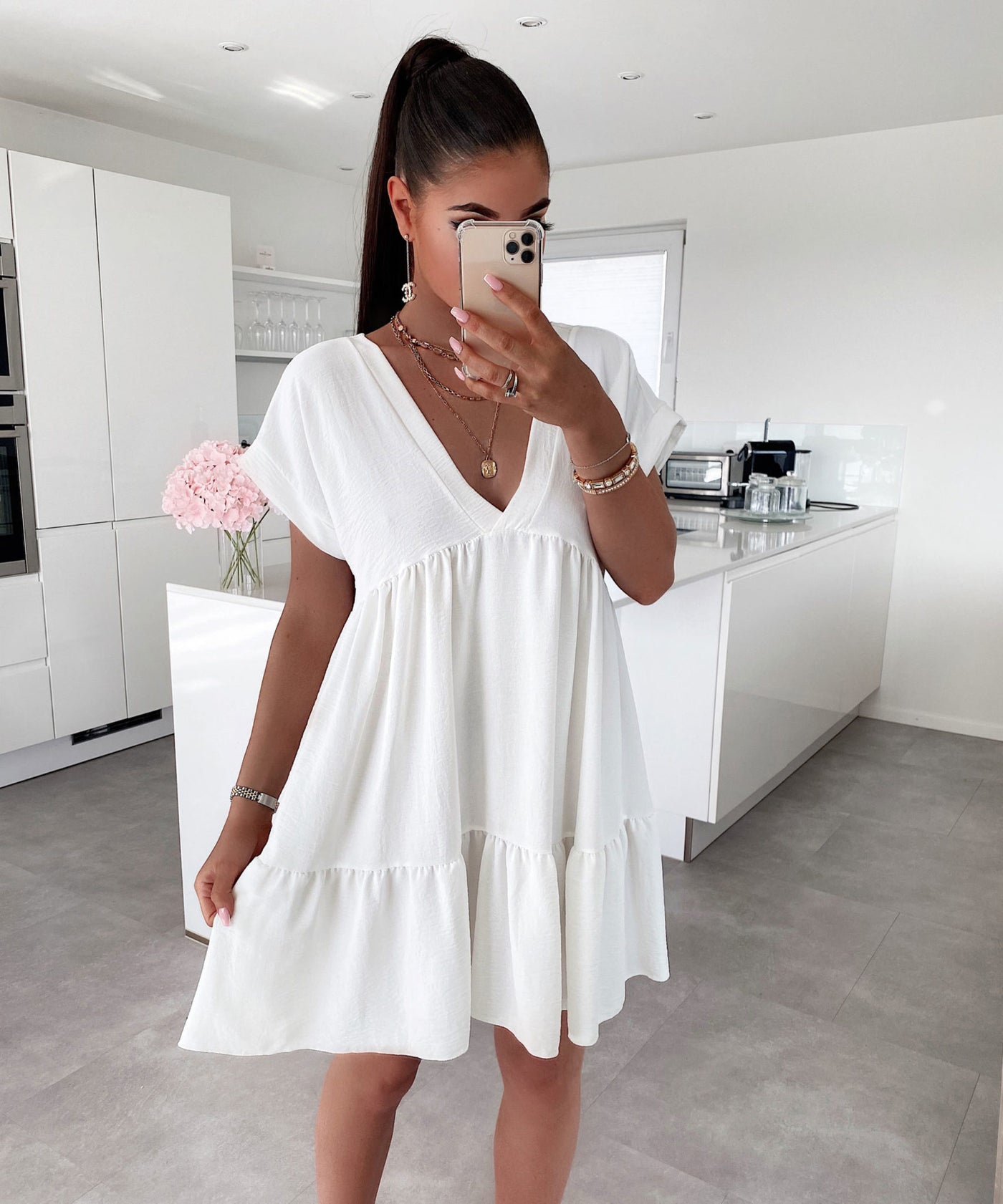 Kleid Lilly Weiß  Ladypolitan - Fashion Onlineshop für Damen   