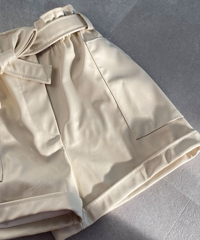 Leder Shorts Malaysia Beige  Ladypolitan - Fashion Onlineshop für Damen   