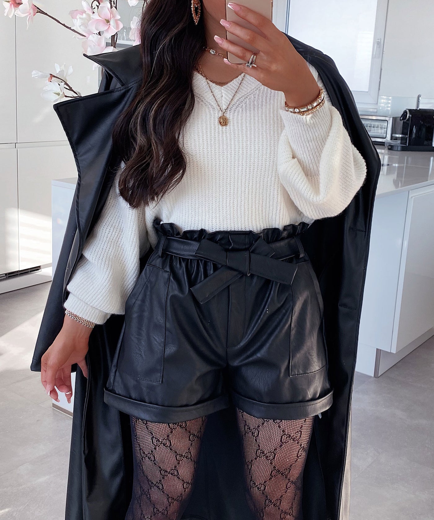 Leder Shorts Malaysia Schwarz  Ladypolitan - Fashion Onlineshop für Damen   