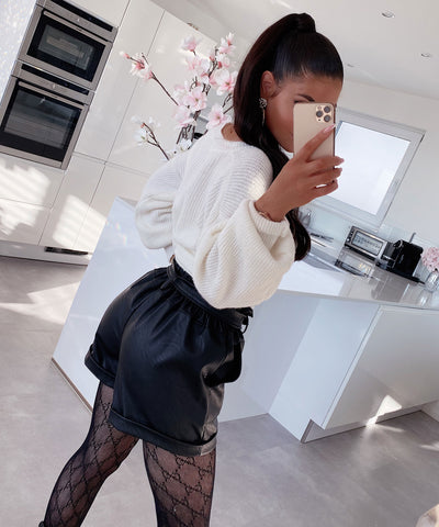Leder Shorts Malaysia Schwarz  Ladypolitan - Fashion Onlineshop für Damen   