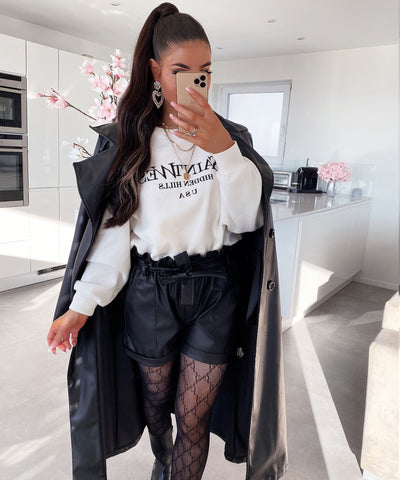 Leder Shorts Malaysia Schwarz  Ladypolitan - Fashion Onlineshop für Damen   