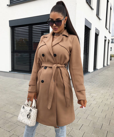 Mantel Amber Braun  Ladypolitan - Fashion Onlineshop für Damen   