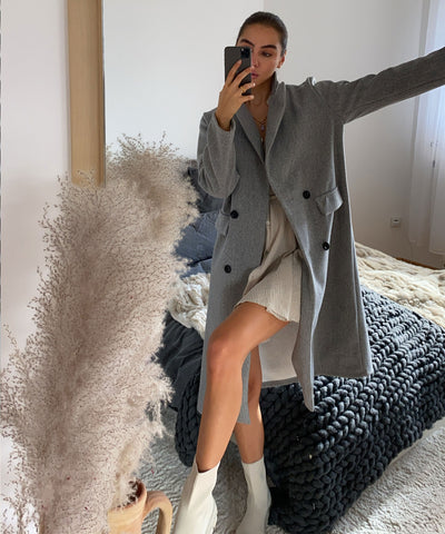 Mantel Juniper Grau  Ladypolitan - Fashion Onlineshop für Damen   