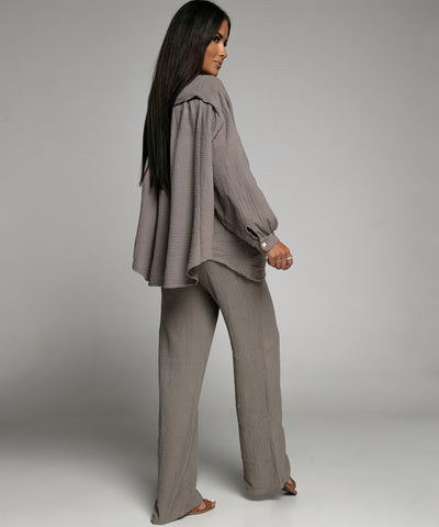 Musselin Hose Abril Taupe  Ladypolitan ♡   