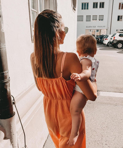 Musselin Jumpsuit Valeria Hellorange  Ladypolitan ♡   