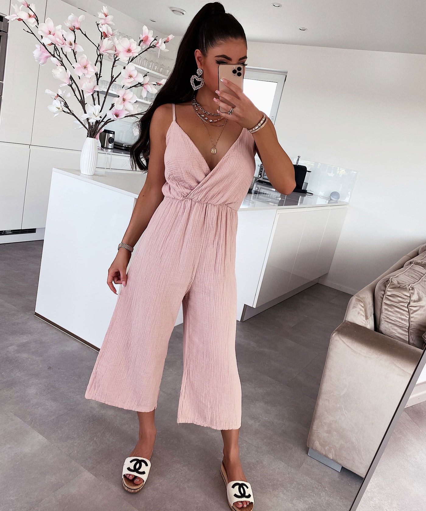 Musselin Jumpsuit Valeria Rosa  Ladypolitan ♡   