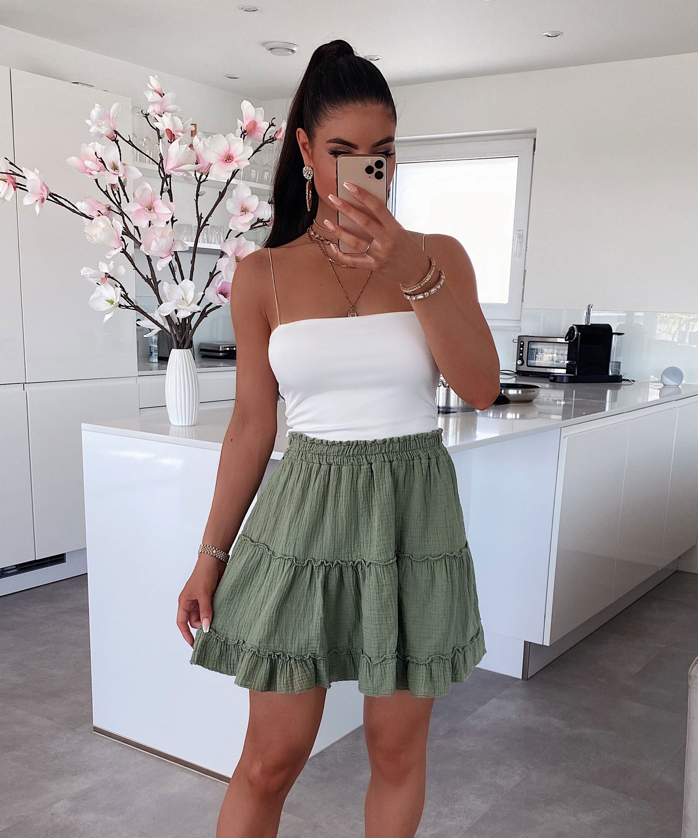 Musselin Rock Ines Khaki  Ladypolitan ♡   