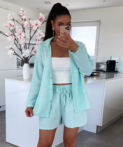 Musselin Shorts Mint  Ladypolitan ♡   