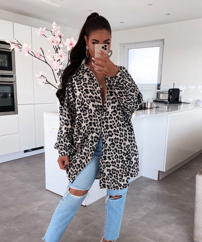 Oversize Musselin Bluse Leo Lang  Ladypolitan - Fashion Onlineshop für Damen   