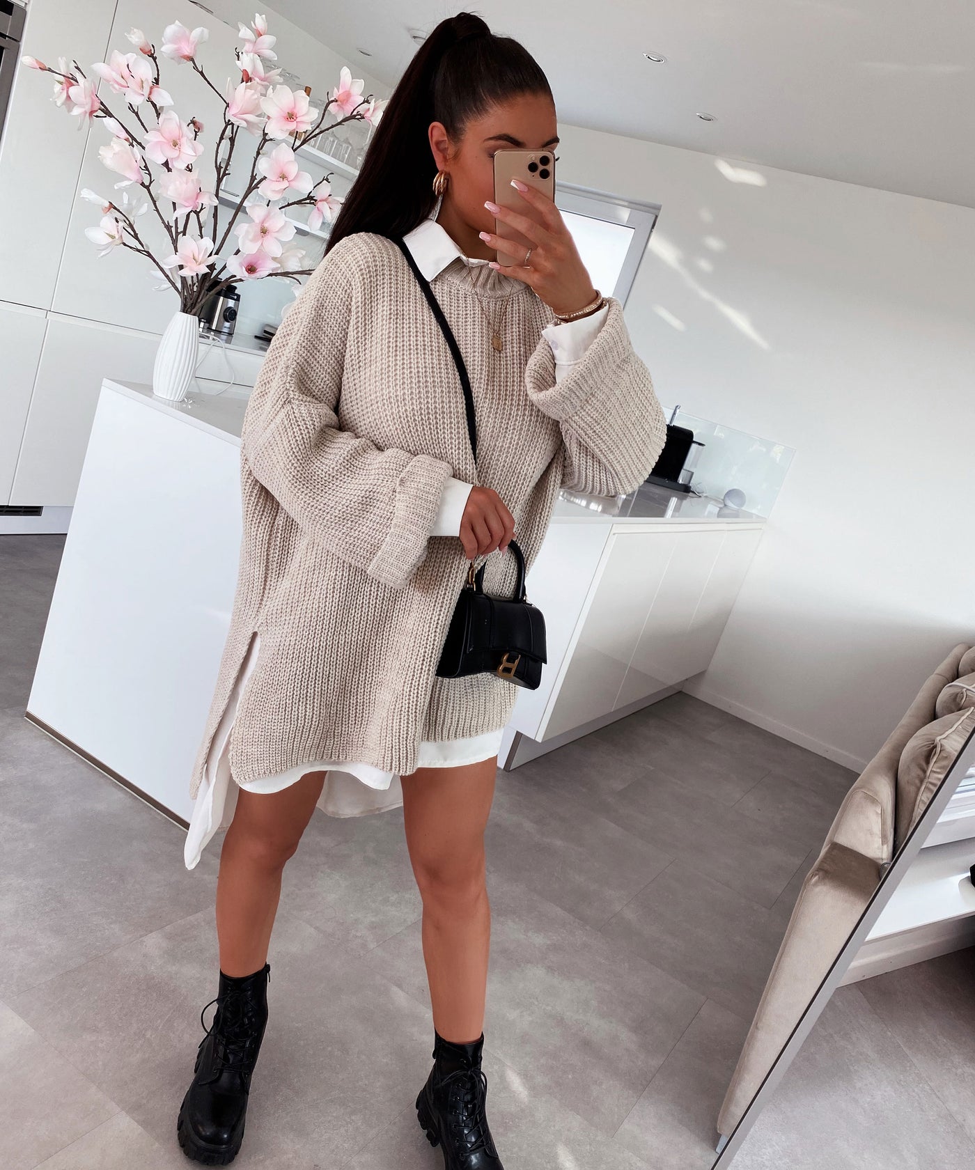 Oversize Pullover Elsa Beige  Ladypolitan ♡   