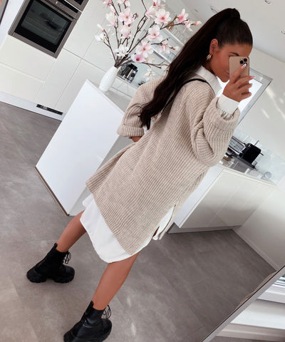 Oversize Pullover Elsa Beige  Ladypolitan ♡   