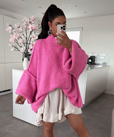 Oversize Pullover Nata Fuchsia Pink  Ladypolitan ♡   