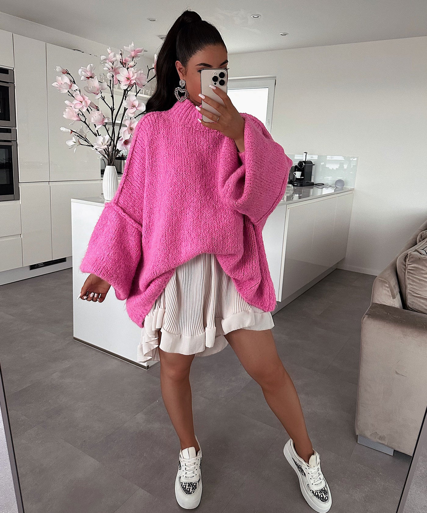 Oversize Pullover Nata Fuchsia Pink  Ladypolitan ♡   