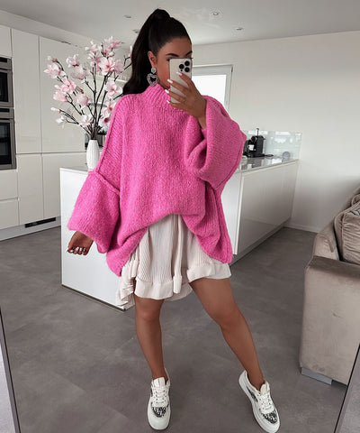Oversize Pullover Nata Fuchsia Pink  Ladypolitan ♡   