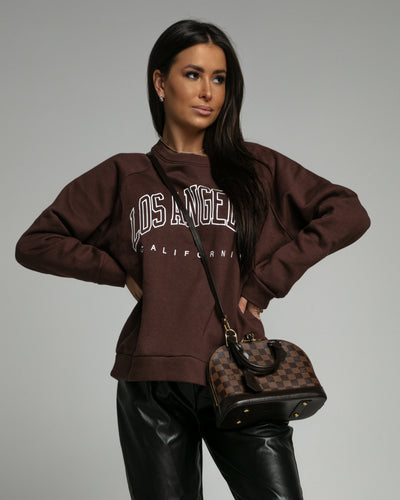 Pullover Los Angeles Braun  Ladypolitan ♡   