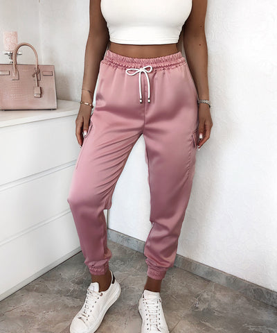 Satin Hose Taylor Rosa  Ladypolitan - Fashion Onlineshop für Damen   