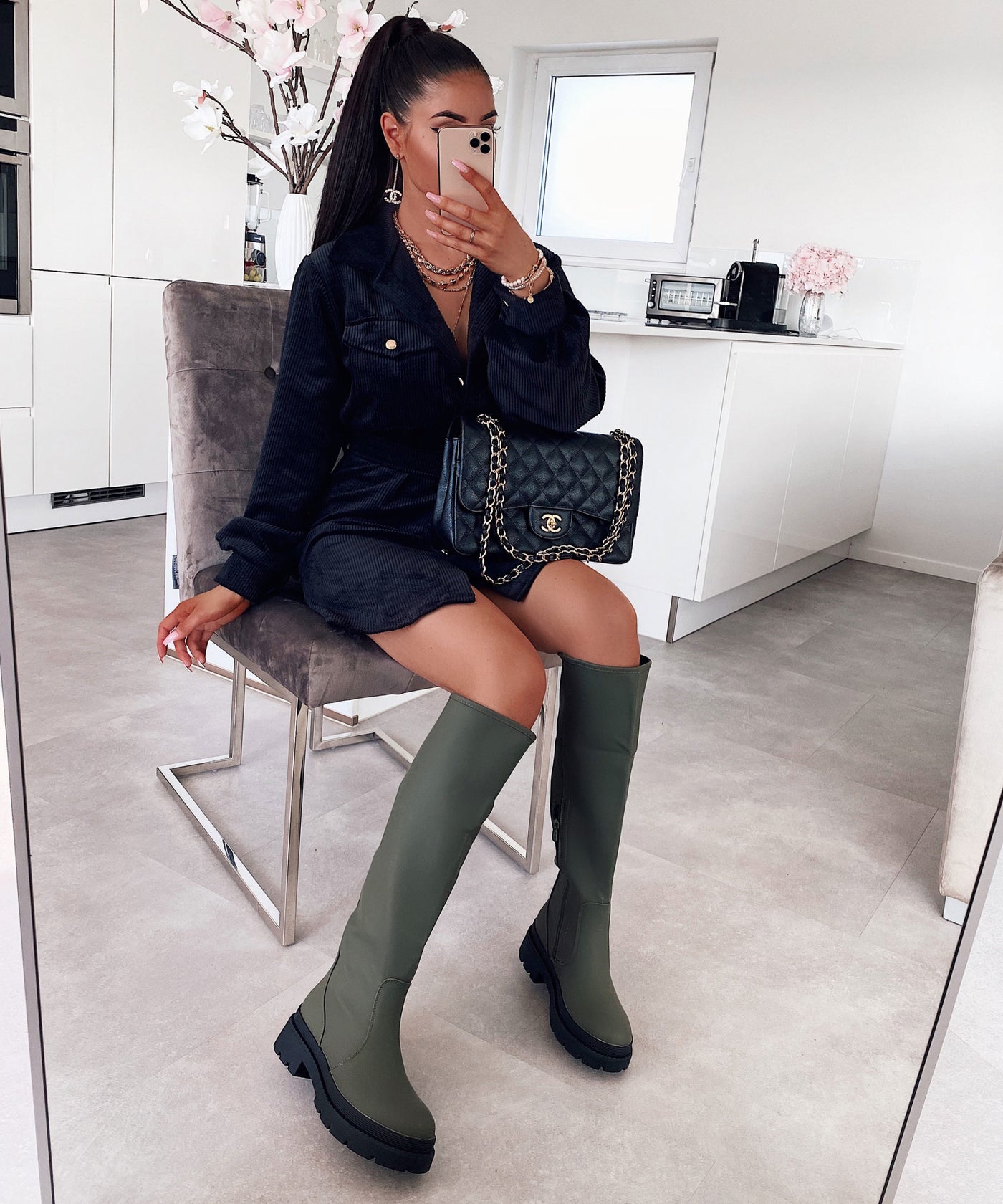 Stiefel Margot Khaki  Ladypolitan - Fashion Onlineshop für Damen   