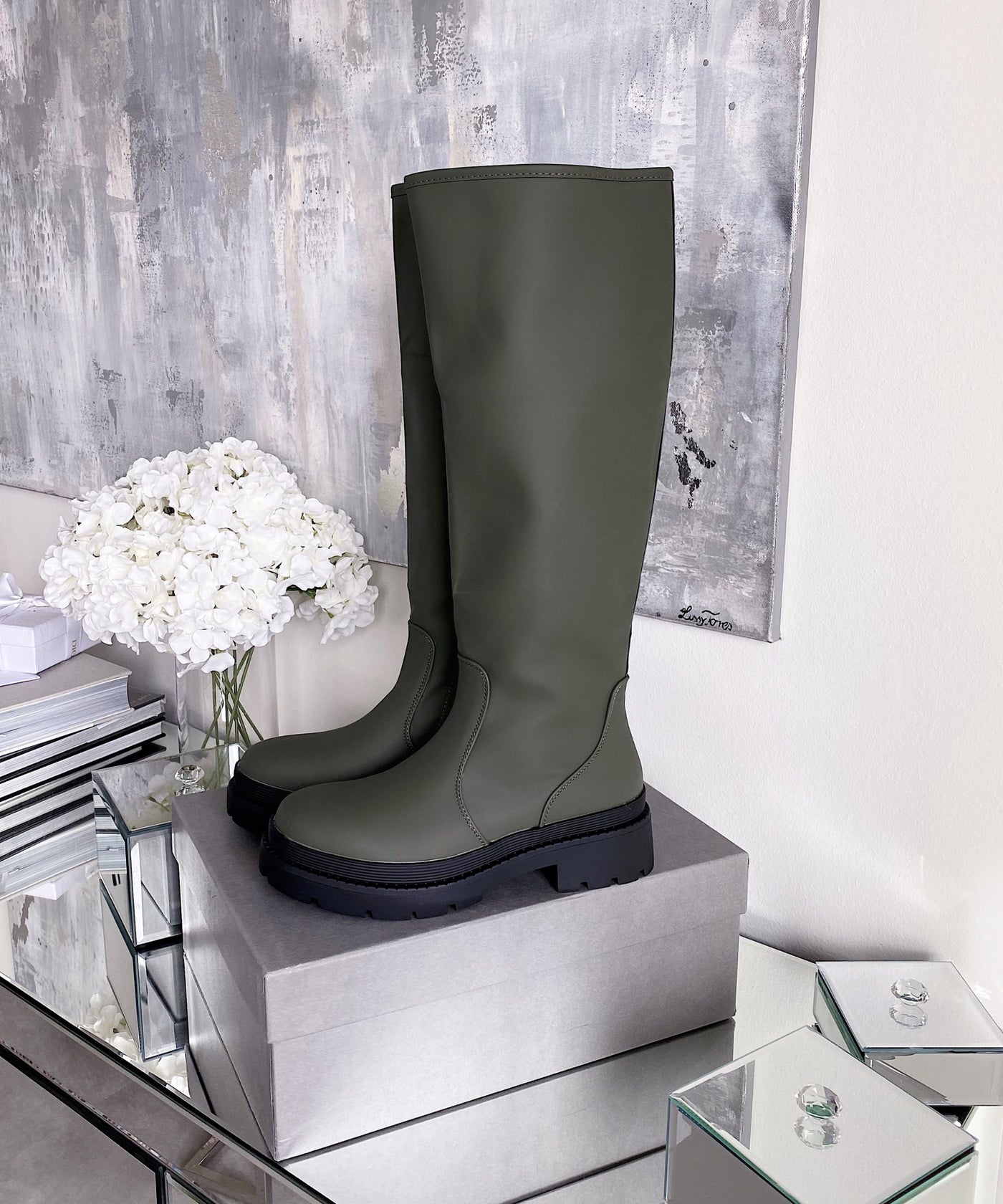 Stiefel Margot Khaki  Ladypolitan - Fashion Onlineshop für Damen   