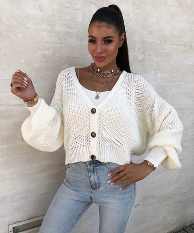 Strickjacke Gia Weiß  Ladypolitan - Fashion Onlineshop für Damen   