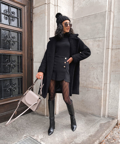 Teddymantel Schwarz  Ladypolitan - Fashion Onlineshop für Damen   