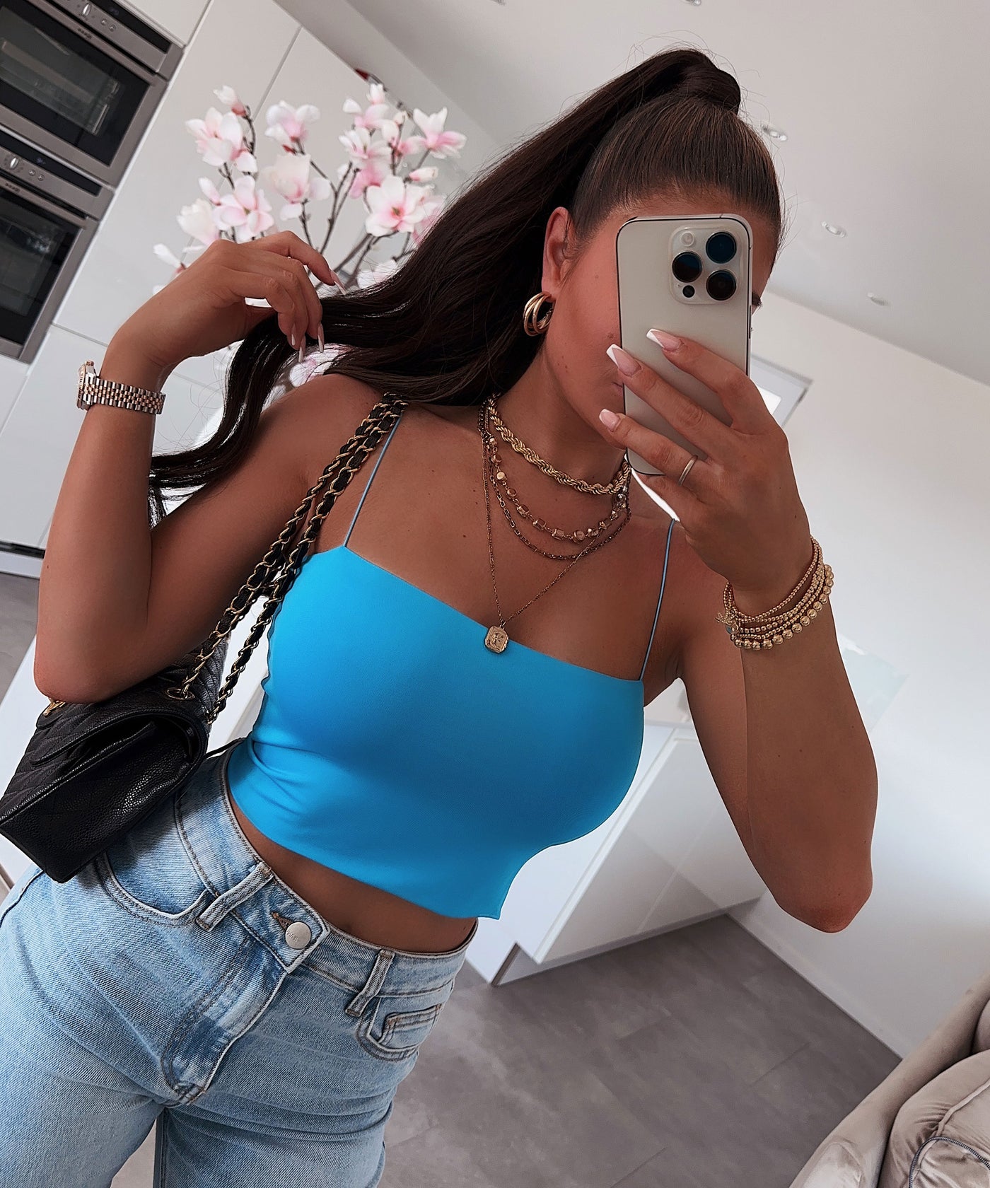 Top Valentina Blau  Ladypolitan - Fashion Onlineshop für Damen   