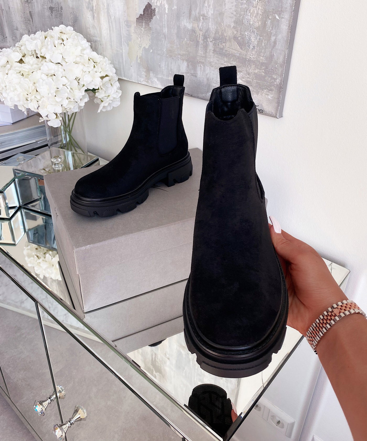 WILDLEDER BOOTS TATUM  Schwarz  Ladypolitan - Fashion Onlineshop für Damen   