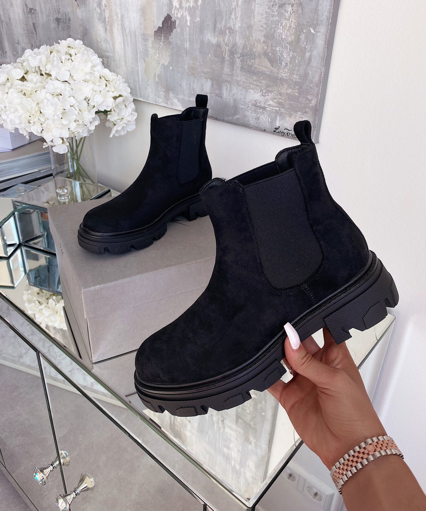 WILDLEDER BOOTS TATUM  Schwarz  Ladypolitan - Fashion Onlineshop für Damen   