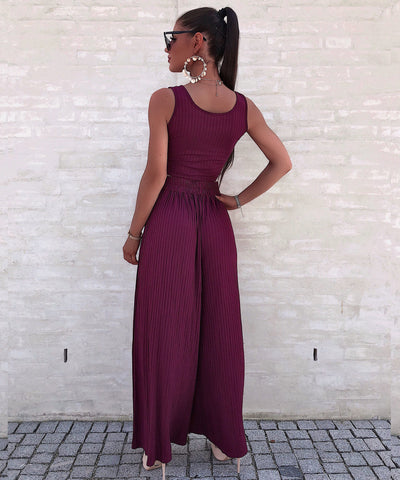 Weiches Ripp Set Ina Dunkelrot  Ladypolitan - Fashion Onlineshop für Damen   