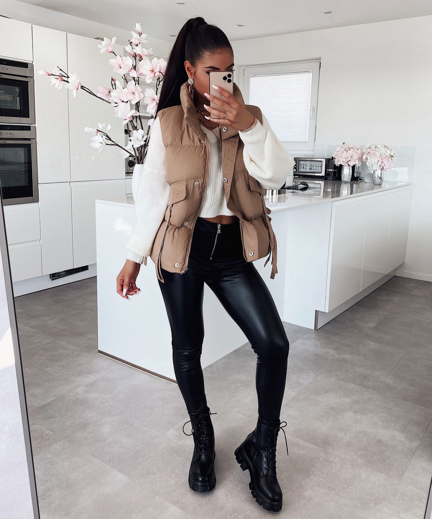 Weste Leslie Kurz Camel  Ladypolitan - Fashion Onlineshop für Damen   