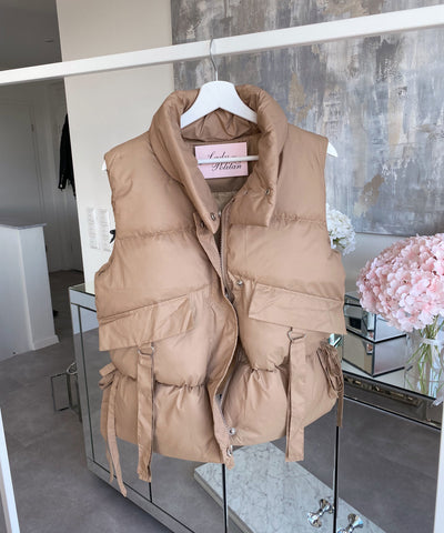 Weste Leslie Kurz Camel  Ladypolitan - Fashion Onlineshop für Damen   