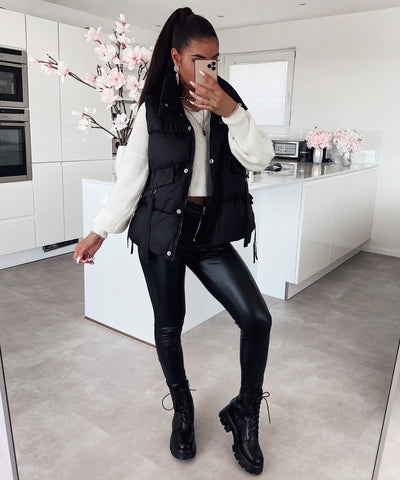 Weste Leslie Kurz Schwarz  Ladypolitan - Fashion Onlineshop für Damen   