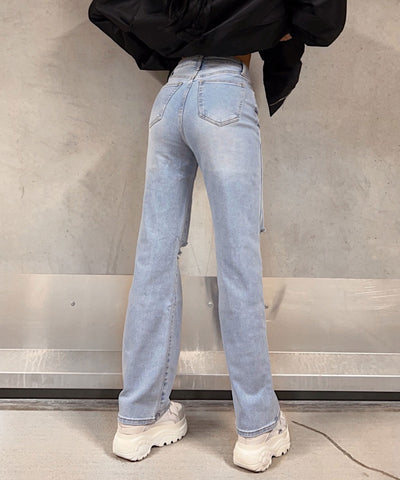 Wide Leg Jeans Felicia Hellblau  Ladypolitan ♡   