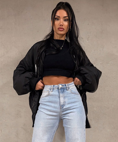 Wide Leg Jeans Felicia Hellblau  Ladypolitan ♡   