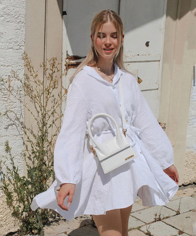 Musselin Kleid Daisy Weiß  Ladypolitan - Fashion Onlineshop für Damen   