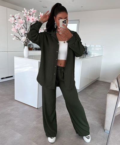 Set Mikayla Khaki  Ladypolitan - Fashion Onlineshop für Damen   