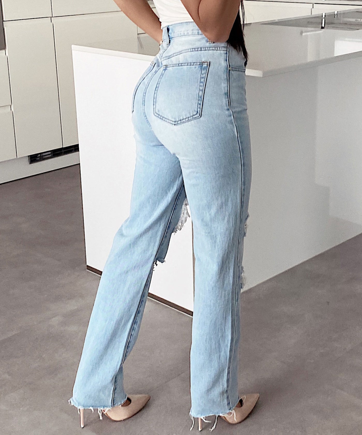 Long Straight Jeans  Ladypolitan - Fashion Onlineshop für Damen   