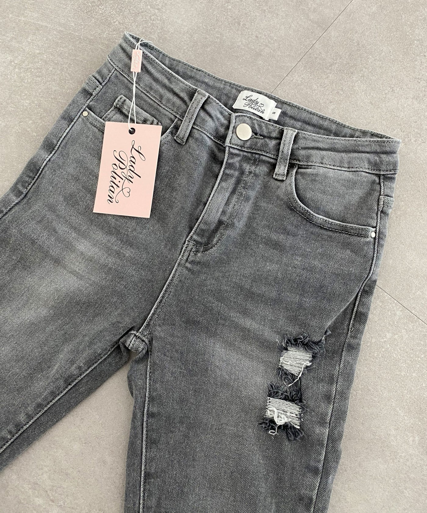 Skinny Jeans Blake Grau  Ladypolitan - Fashion Onlineshop für Damen   