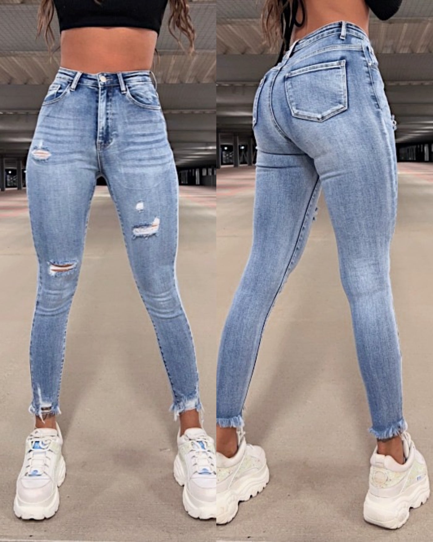 Skinny Jeans Lory Blau  Ladypolitan - Fashion Onlineshop für Damen   