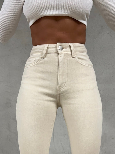 Mum Jeans Yesenia Beige  Ladypolitan ♡   