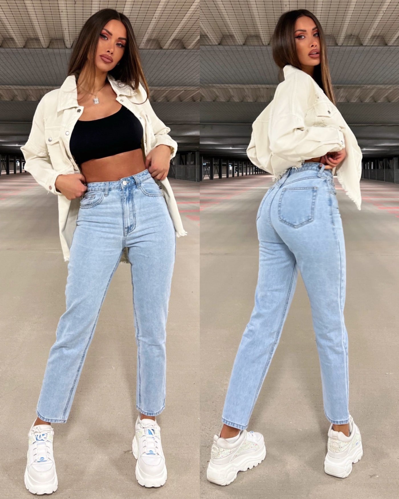 Mum-Jeans Spirit Blau  Ladypolitan - Fashion Onlineshop für Damen   