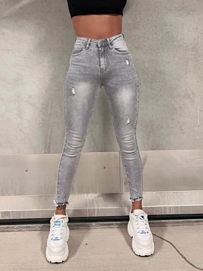 Skinny Jeans Julia Hellgrau